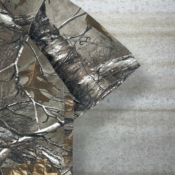 Vintage 90s Realtree Shirt Mens S Hunting Camo Short Sleeve Woodland Magellan - Picture 3 of 4